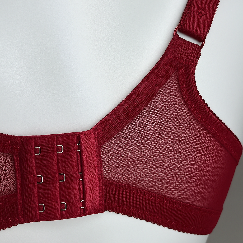 Pack of 4 - Elegant Deep Red Non-Wired Cotton Comfort Bra.