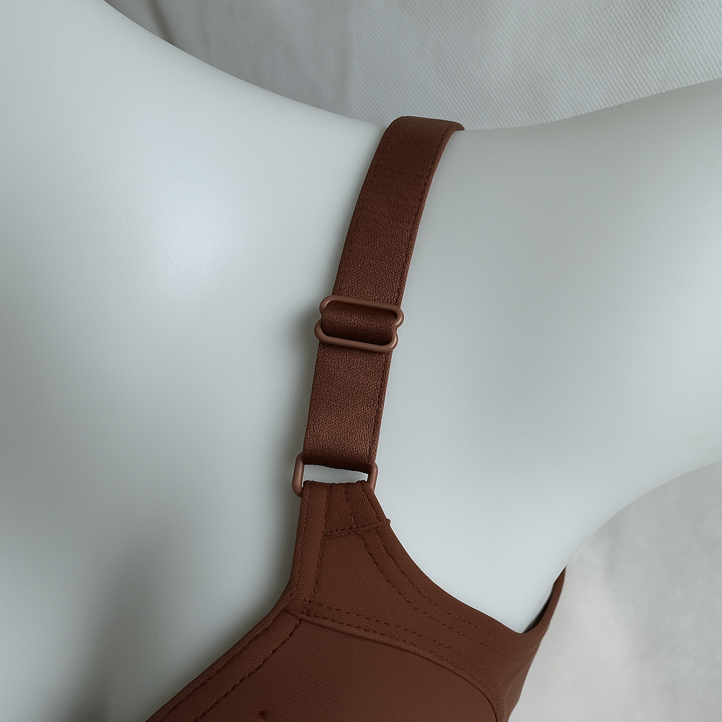 Soft Front Open Bra Deep-Brown Bra