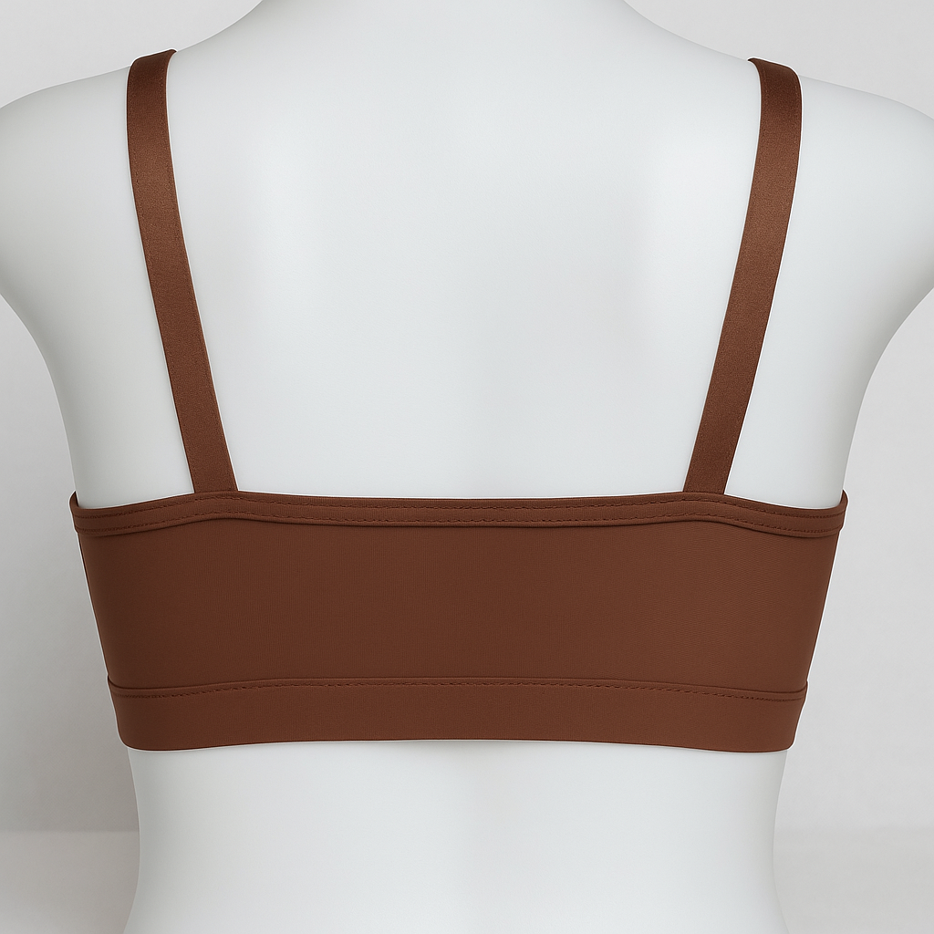 Soft Front Open Bra Deep-Brown Bra