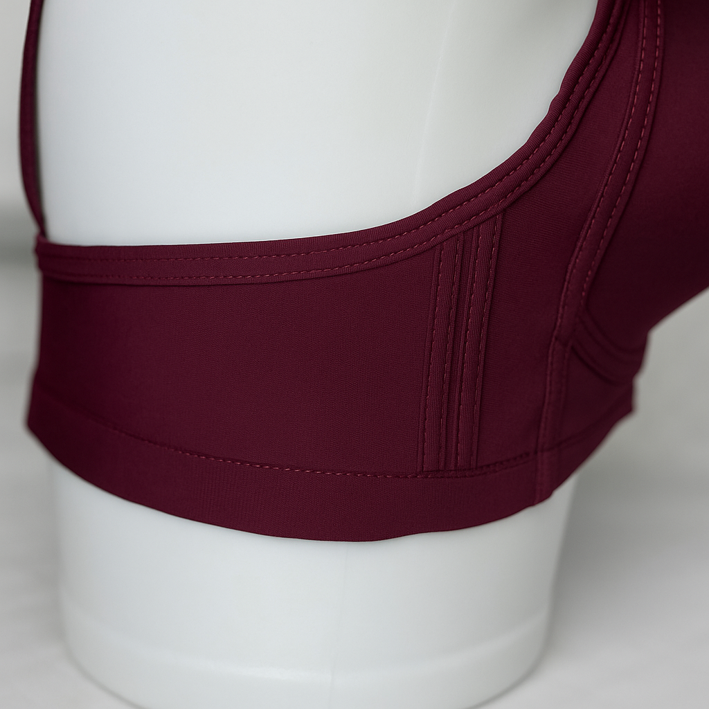 Blossom Soft Front Open Bra Deep Red