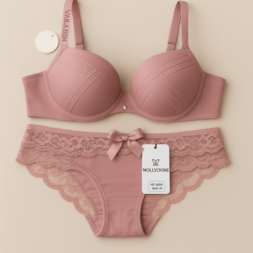 Liviyana Blush Elegence Bra set