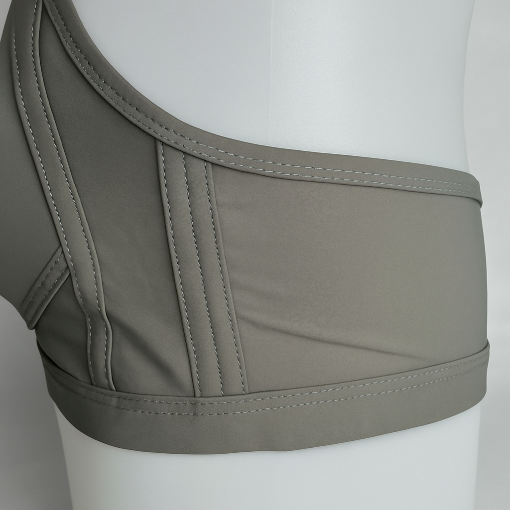 Elegant Front Open Bra Charcol-gray