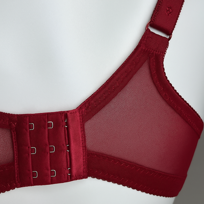 Pack of 4 - Elegant Deep Red Non-Wired Cotton Comfort Bra.